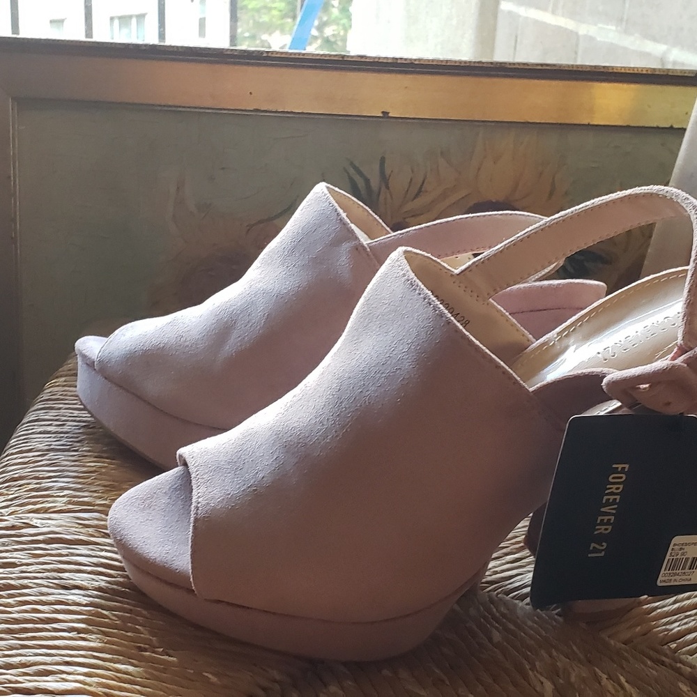 Faux Suede Slingbacks